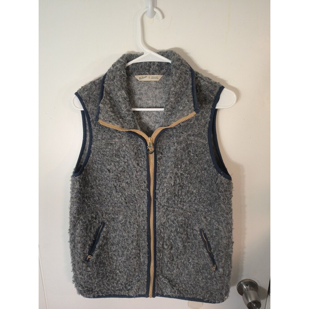 Woolrich Siskiyou Womens S Gray Curly Boucle Fleece Vest Full Zip